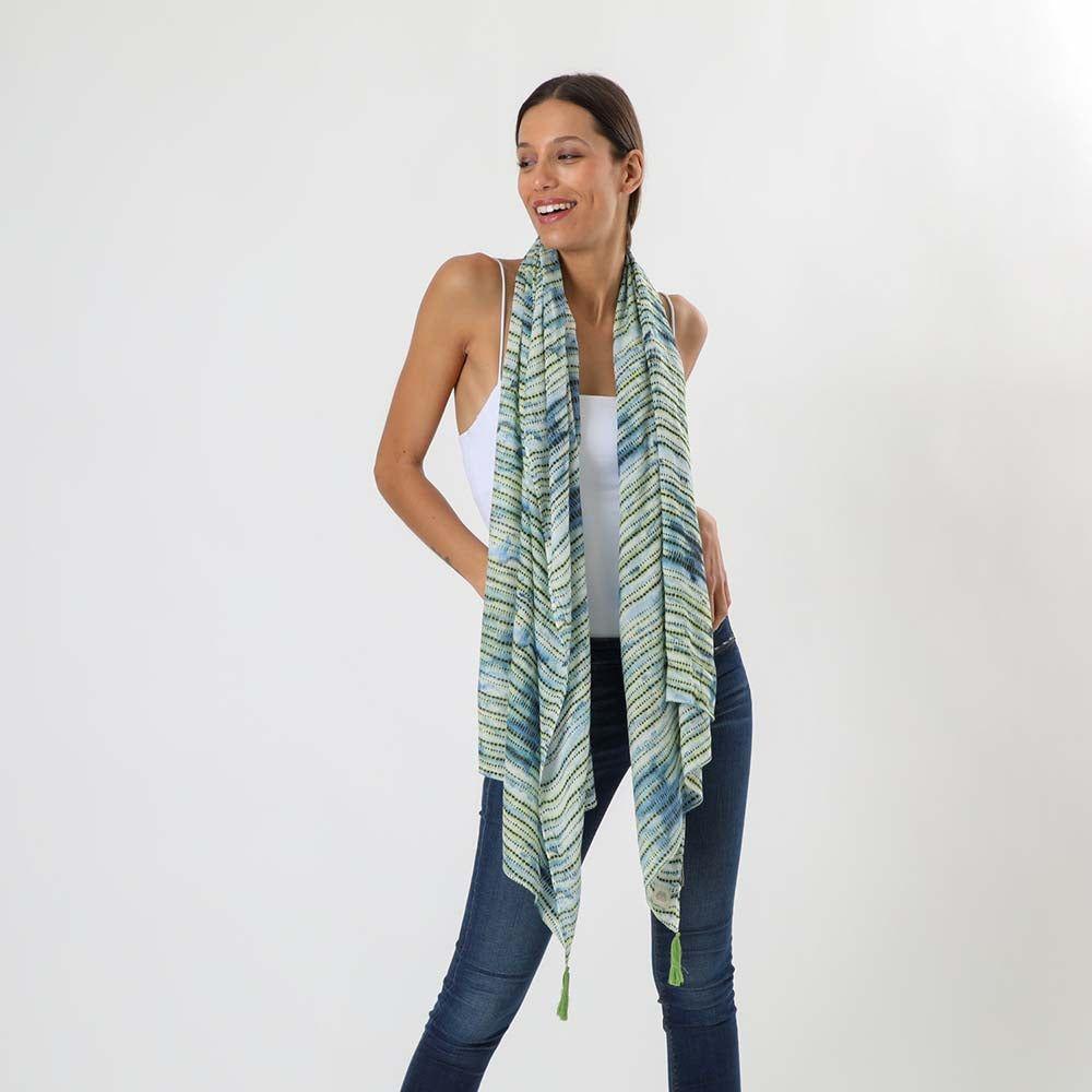 Pañuelo Estampado Tie Dye Azúl Humana-2