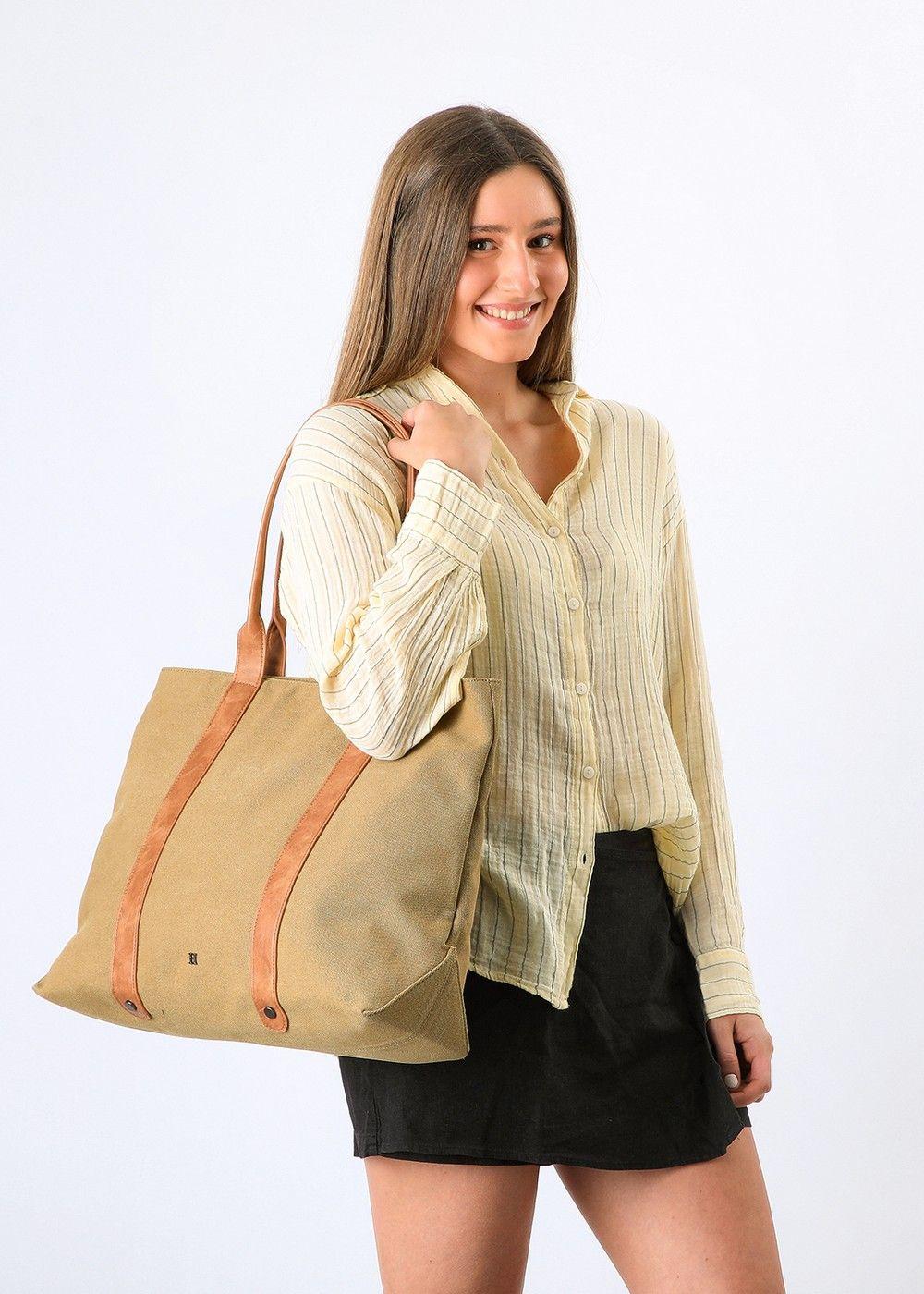 Cartera Tote Sofi Beige Humana-3