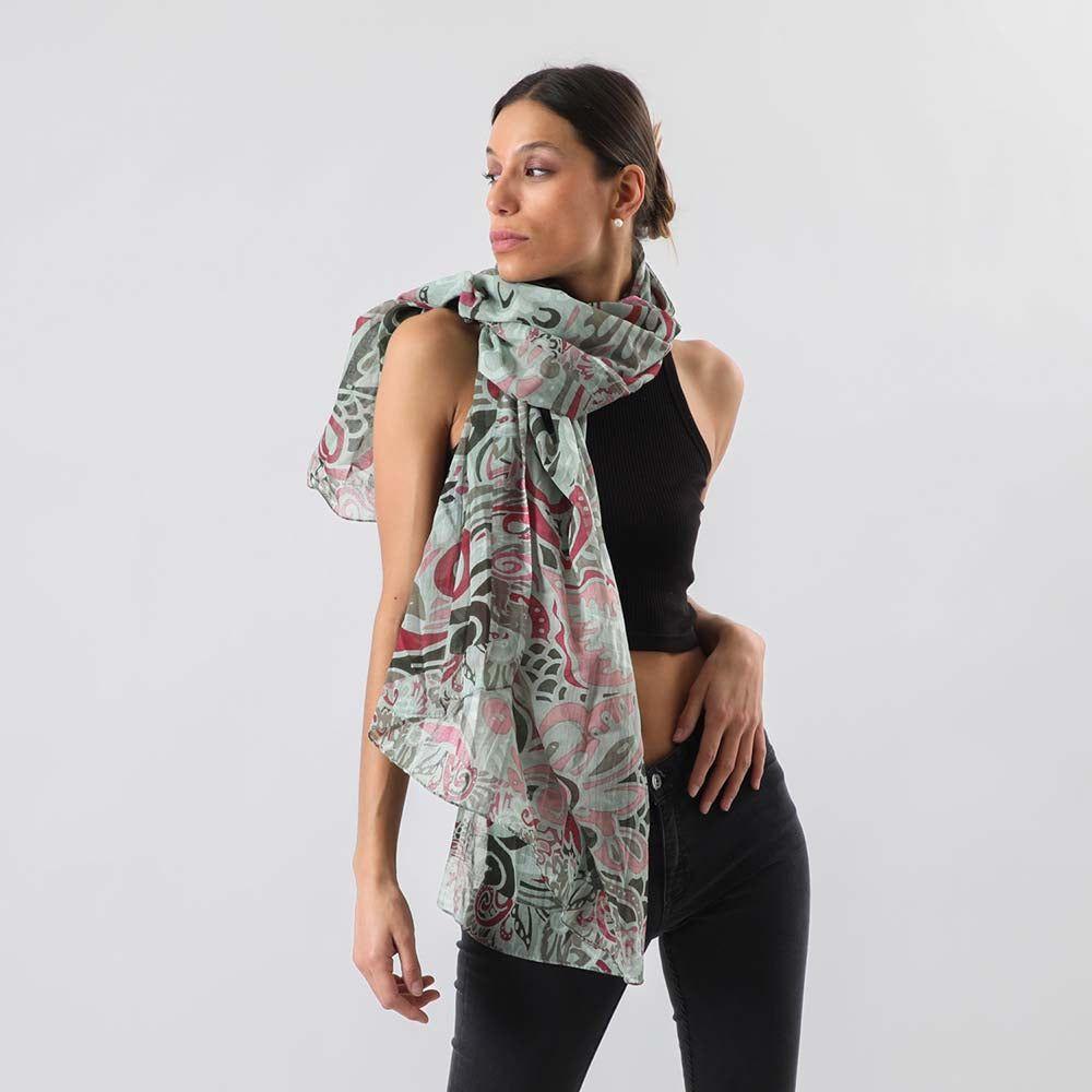 Pañuelo Estampado Boho Verde i-D-1