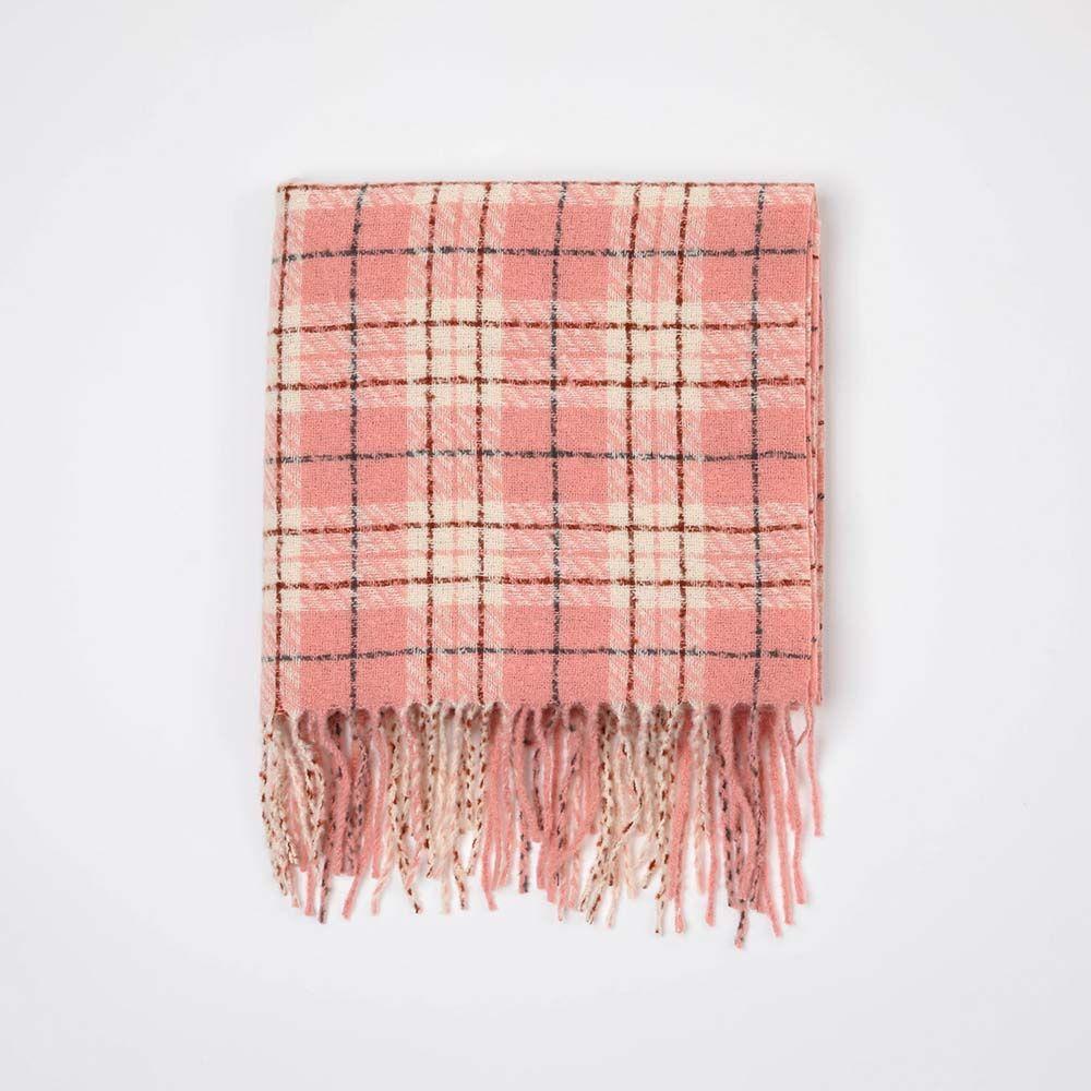 Manta Invierno Checks Rosada i-D-0