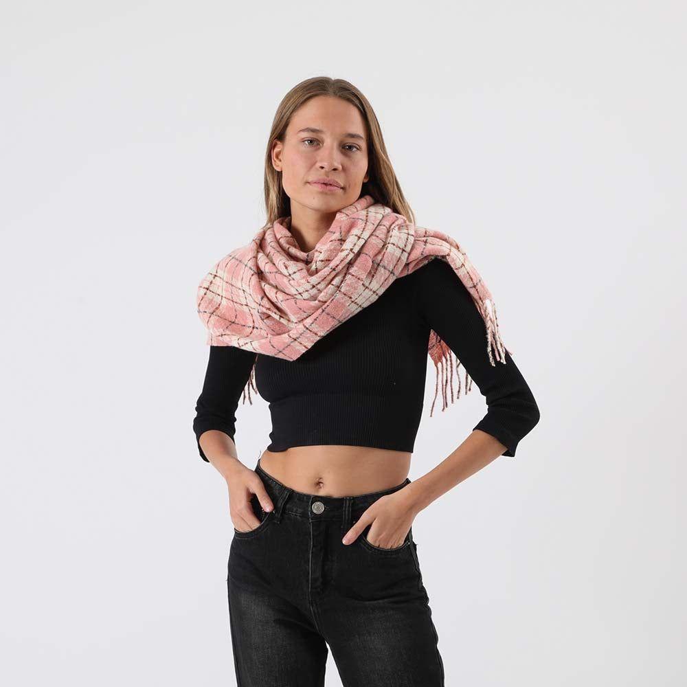 Manta Invierno Checks Rosada i-D-1