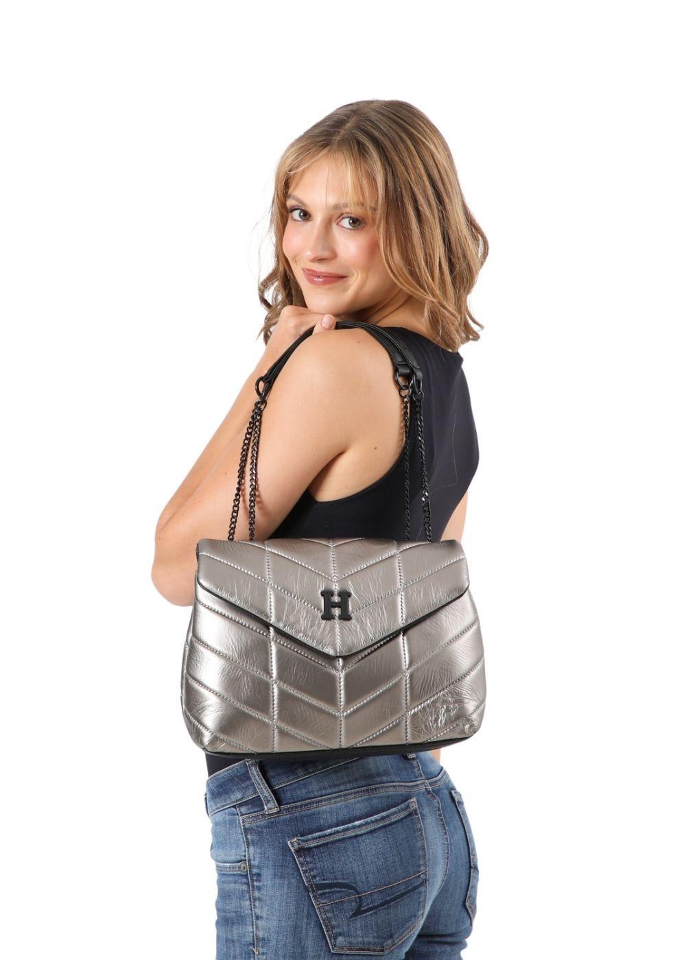 Cartera Hombro Alina Plateado Humana-3