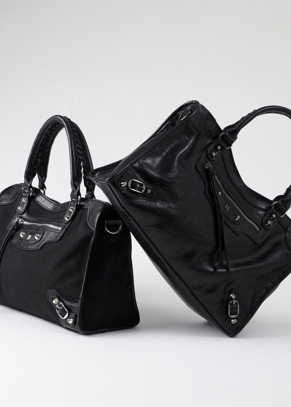 Cartera Hombro Coco Suede Black Humana-2