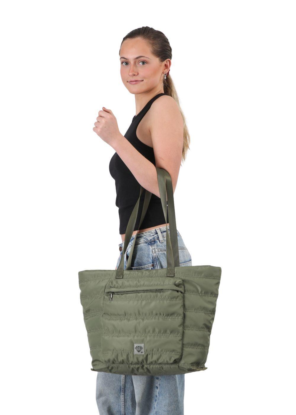 Cartera Tote Oviedo Nylon Verde ID-3
