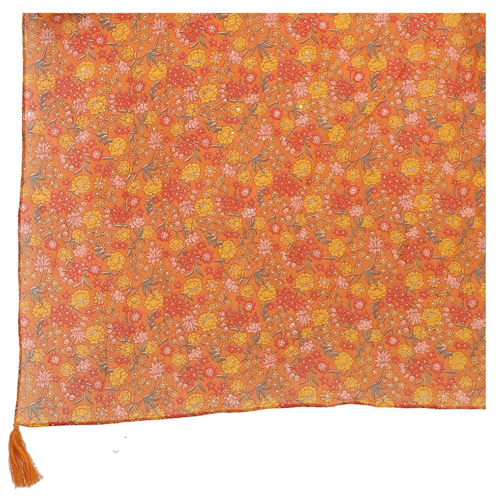 Pañuelo Estampado Bilbao naranjo Humana-1