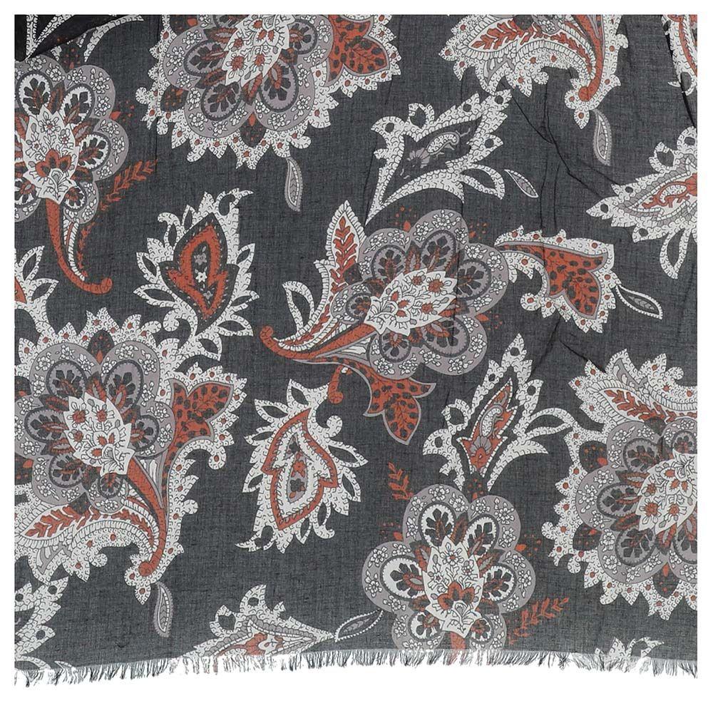 Pañuelo Estampado Paisleys Negro Humana-1