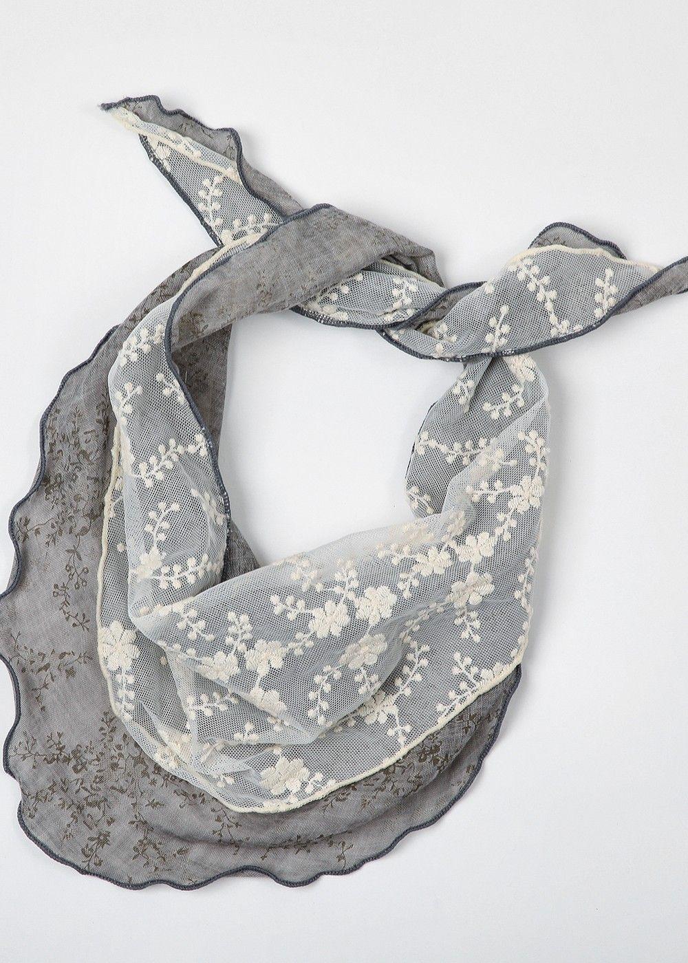 Pañuelo Bandana Trend Augusta Gris Humana-0