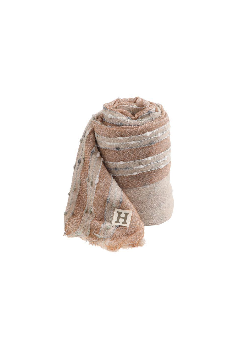 Pañuelo Liso Greg Bordado Beige Humana-0