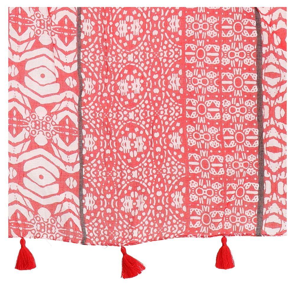 Pañuelo Estampado Diseños Rojo Humana-1