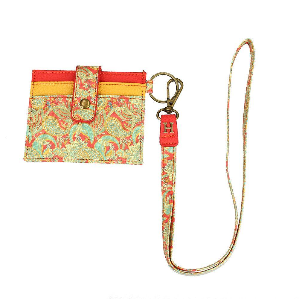 Billetera Tarjetero Paisley Roja Humana-0