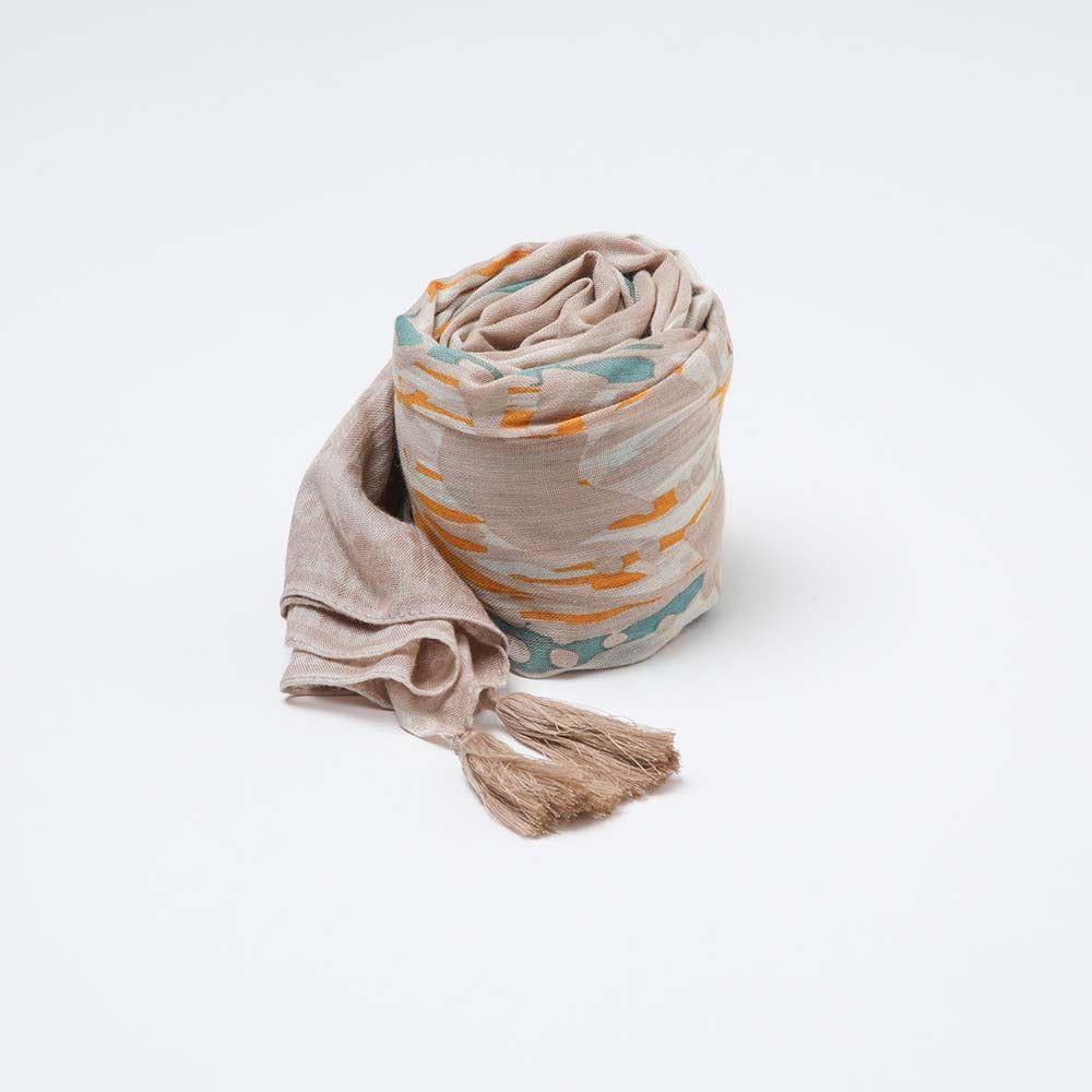 Pañuelo Estampado Canatbria Café Humana-0