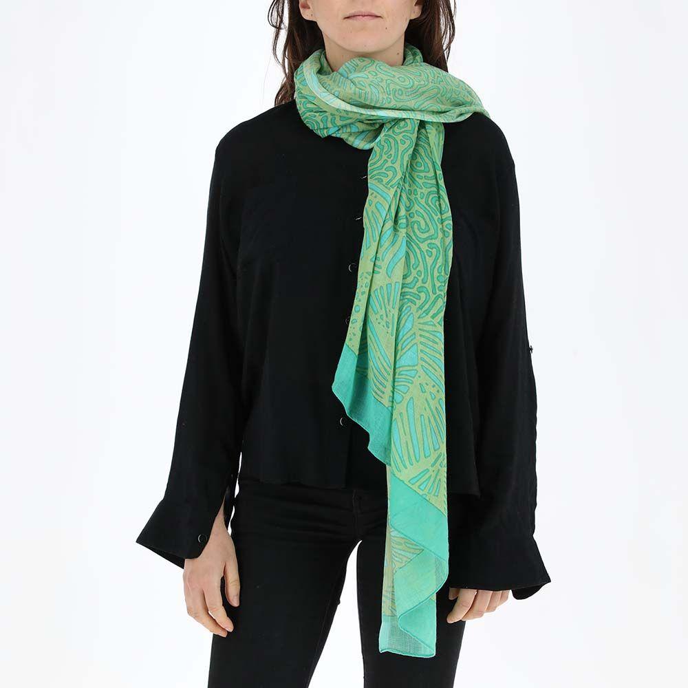 Pañuelo Estampado Stripes verde Humana-2