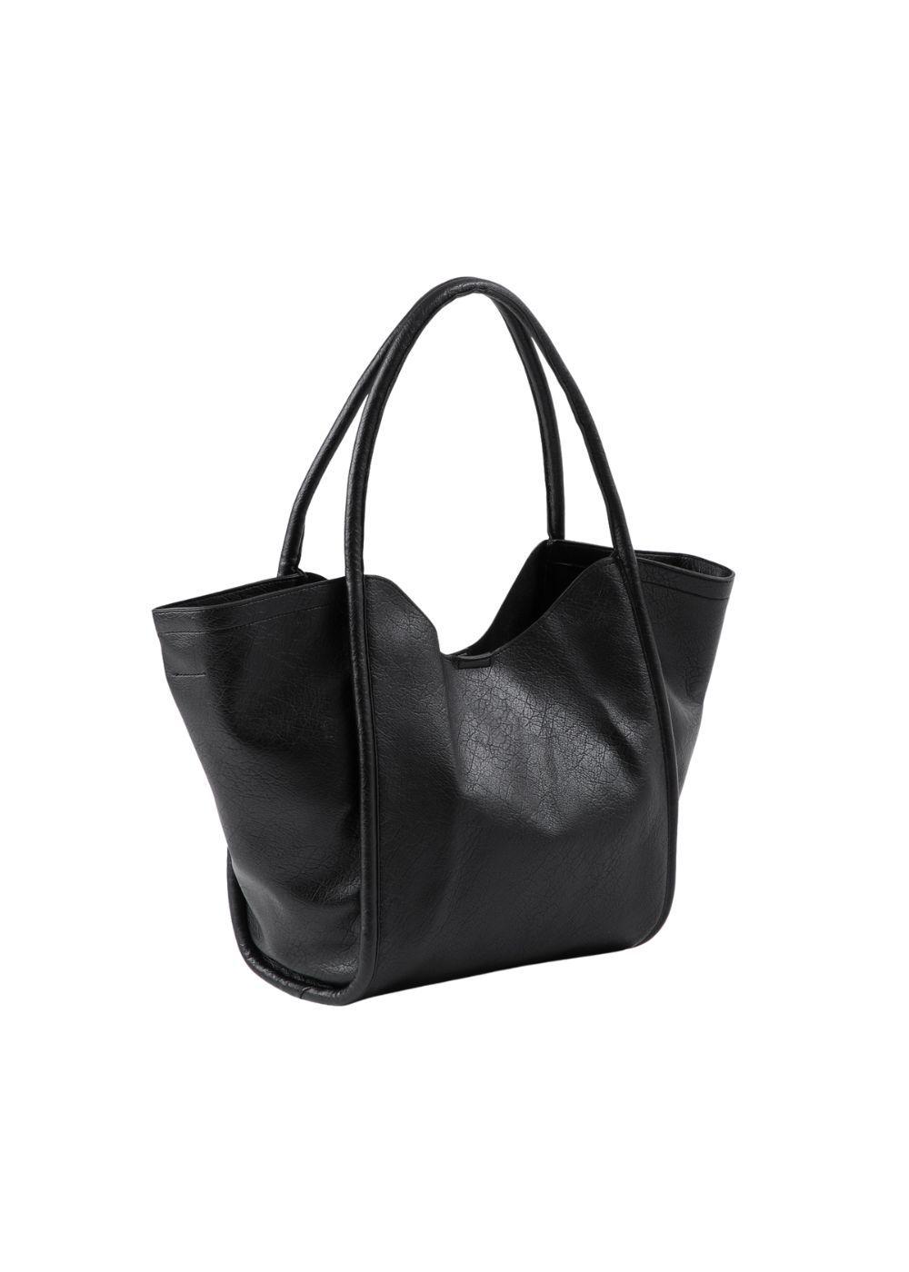 Cartera Tote Ecocuero Carla Negro Humana-2