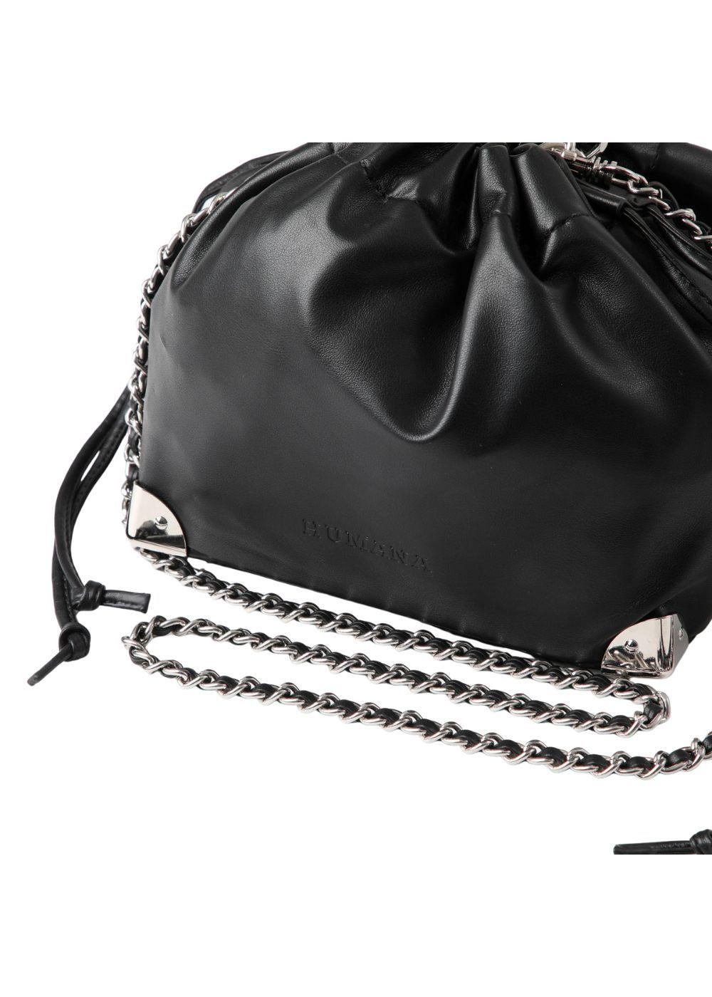 Cartera Bandolera Caty Ecocuero Negro Humana-2