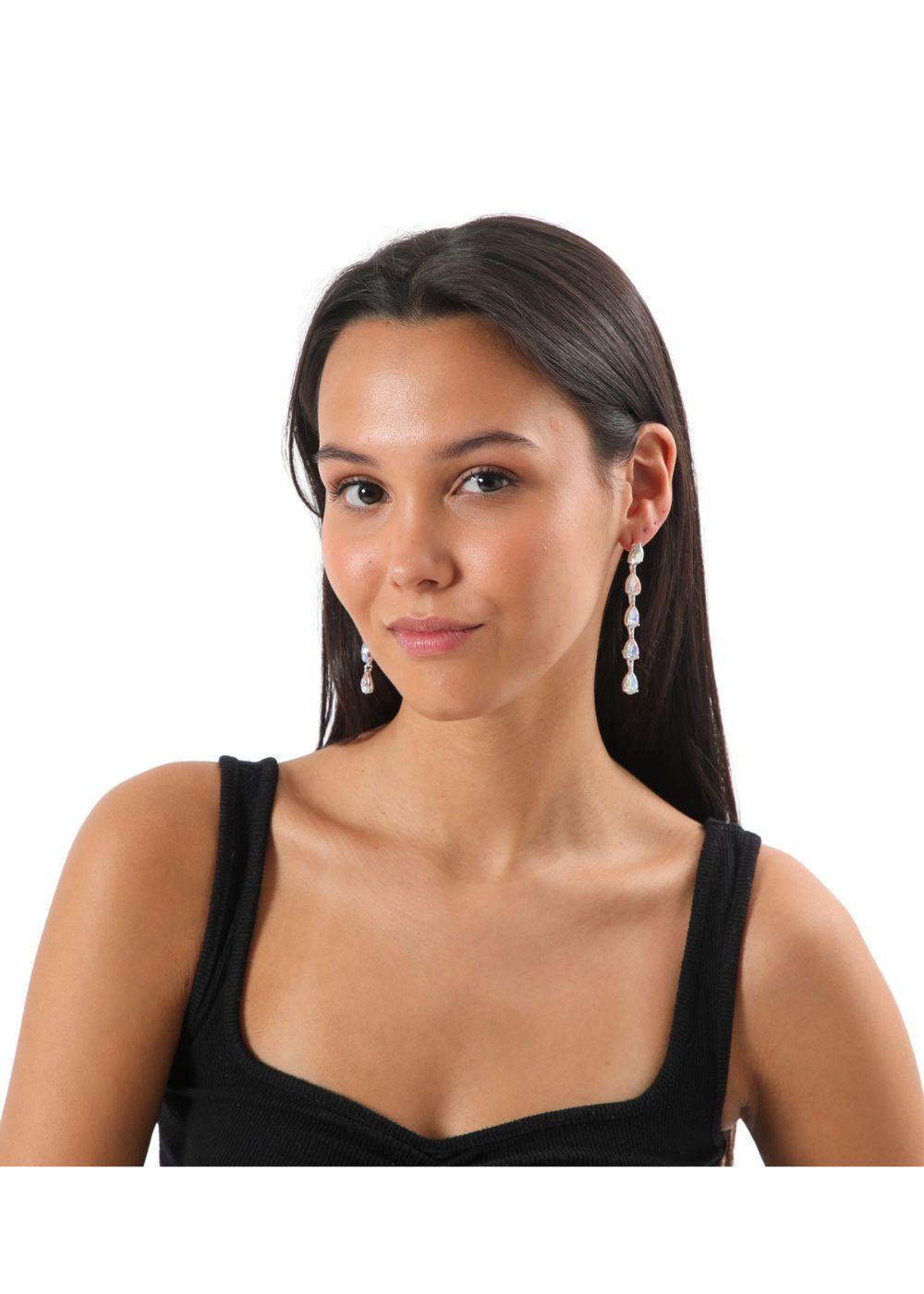 Aros Largo Aloia Plateado i-D-1