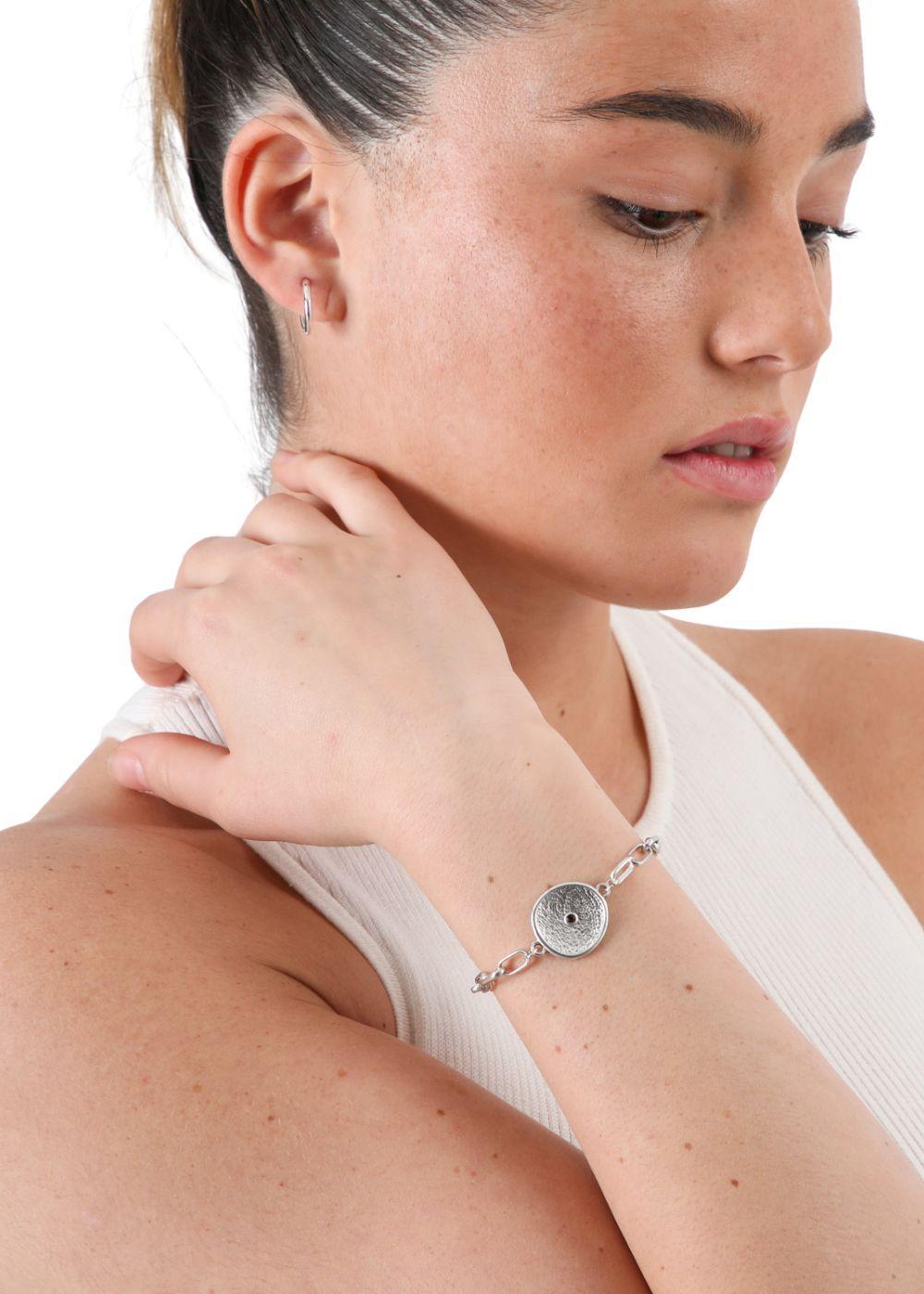 Pulsera Euge Plateado ID-1