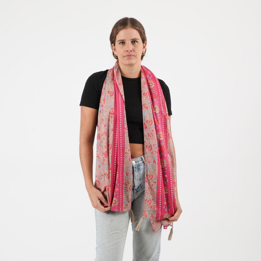 Pañuelo Estampado Sándalo Beige i-D-1