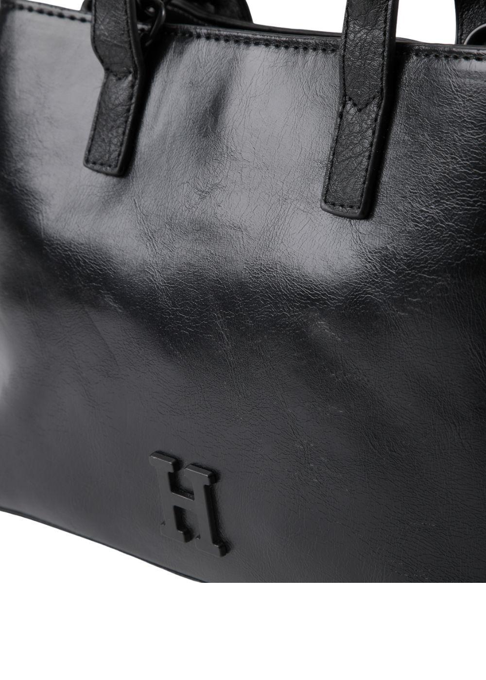 Cartera Bandolera Ecocuero Clara Negro Humana-3