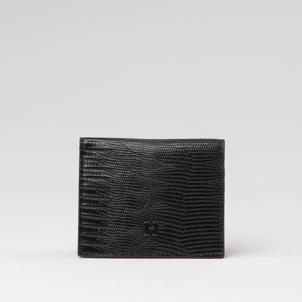 Tarjetero Reptile Negro Humana-0