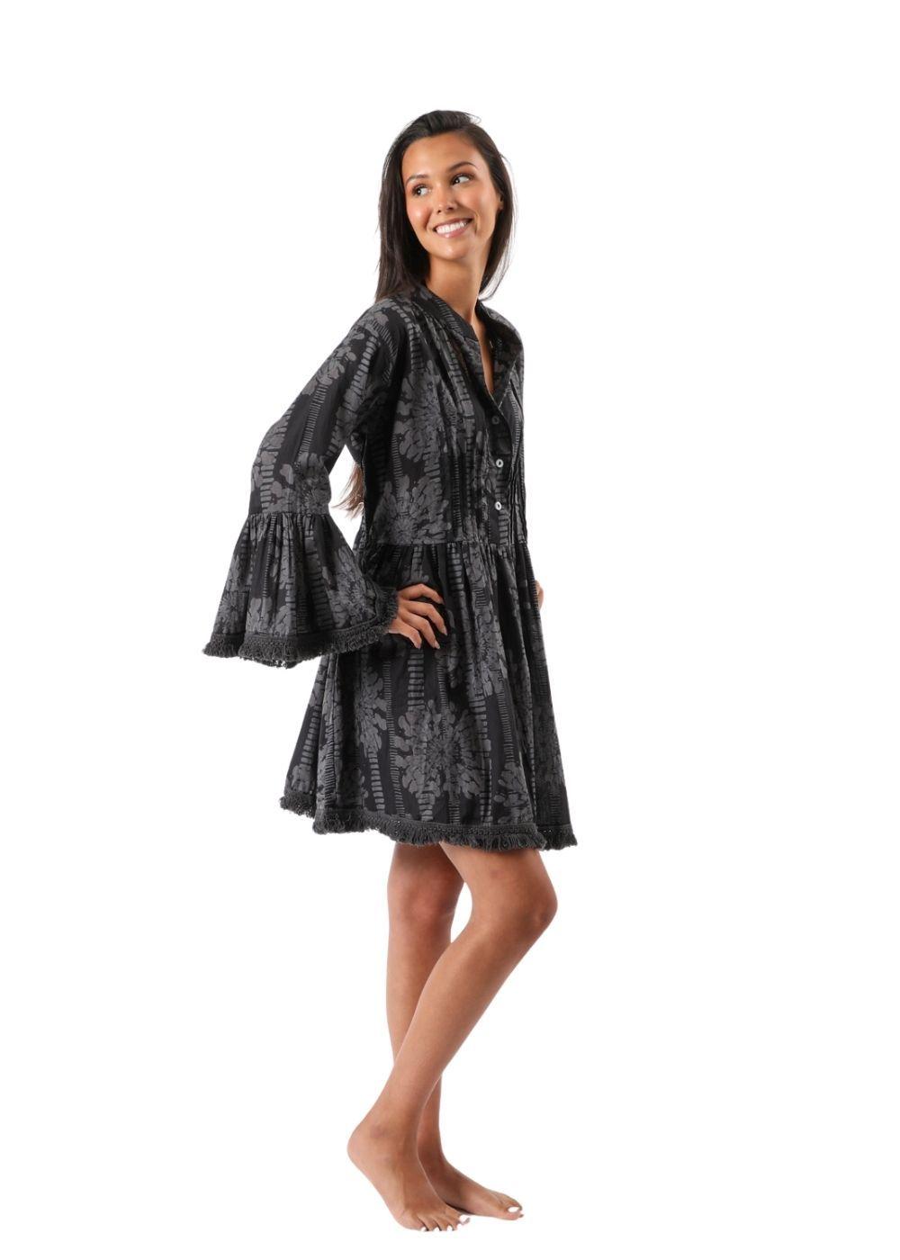 Kimono Close Kanpur Negro Humana-0