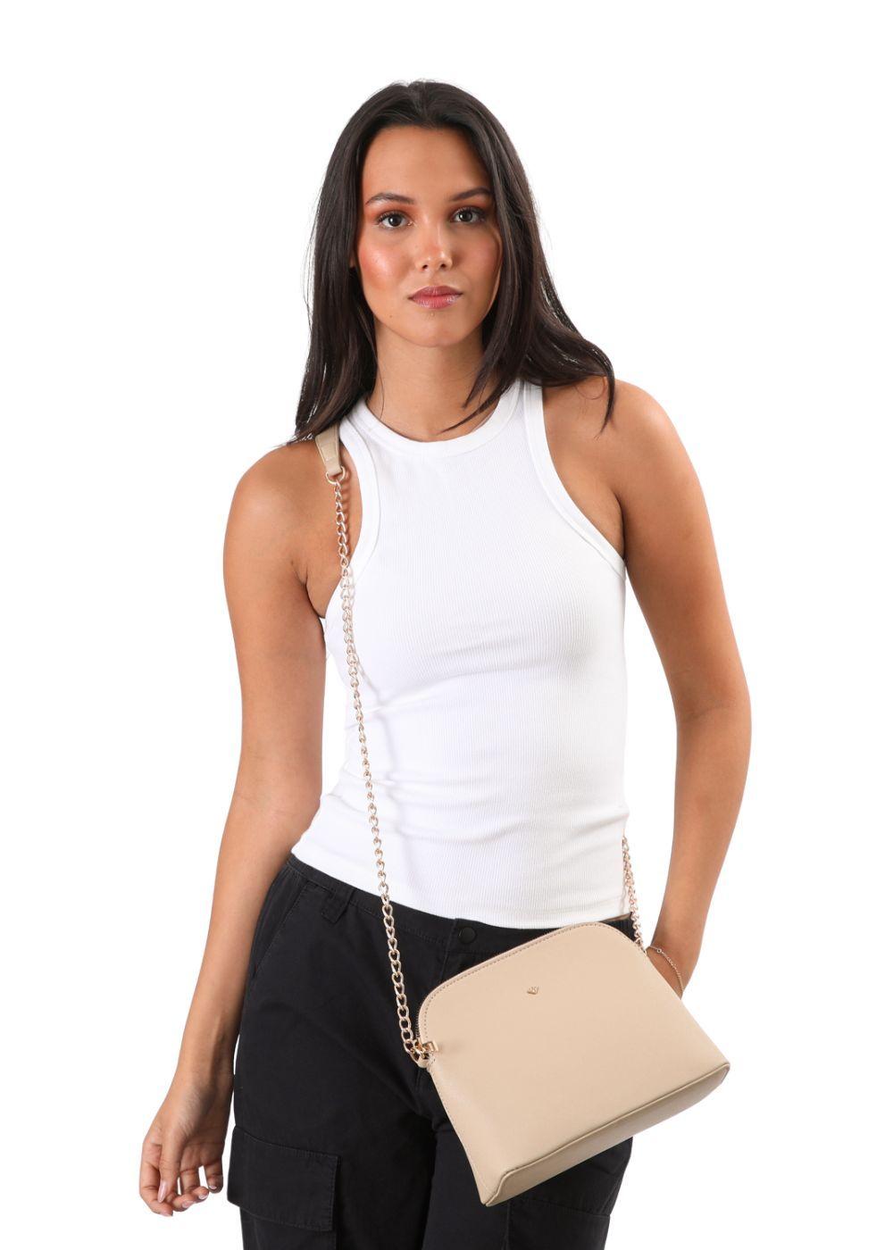Cartera Bandolera Genova Beige i-D-3