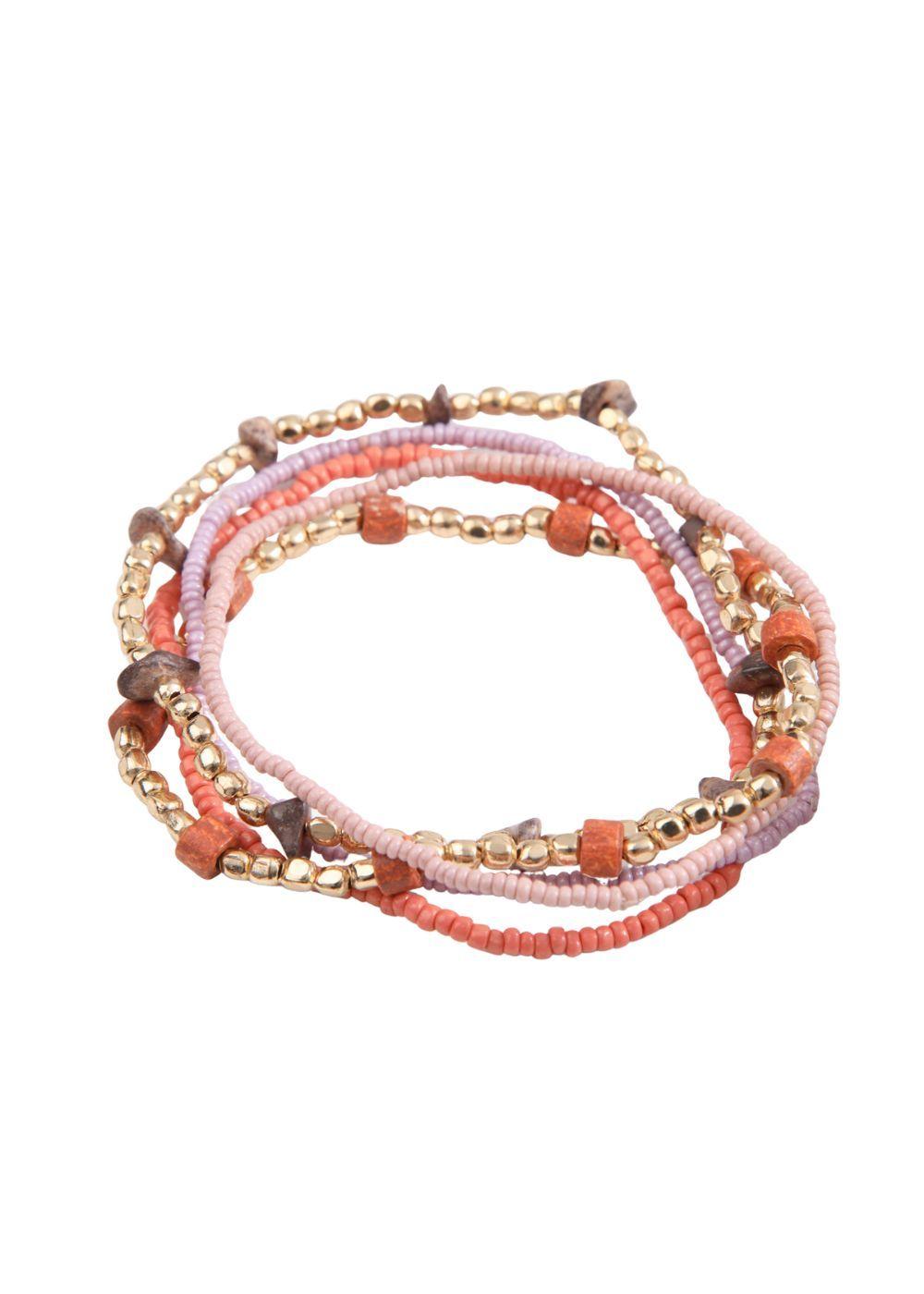 Set De 5 Pulseras Sunset Rosado Humana-0