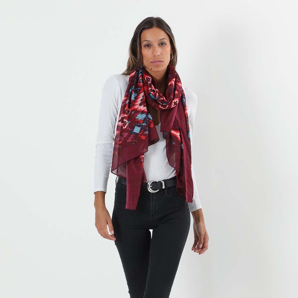 Pañuelo Estampado Rojo Greca i-D-1