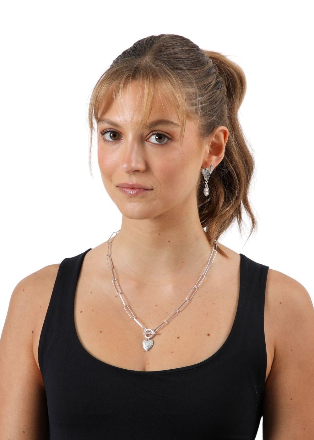 Collar Corto Ina Plateado I-D-1