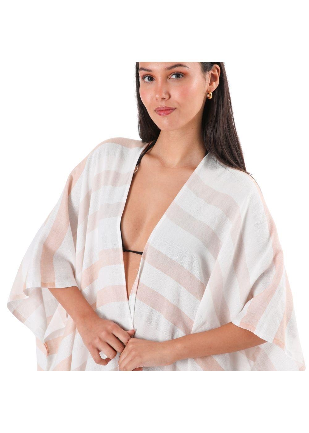 Kimono Dessert Lineas Beige Humana-3