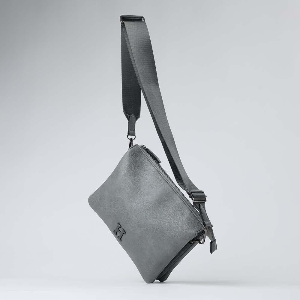 Cartera Cruzada Joss Plateada Humana-1