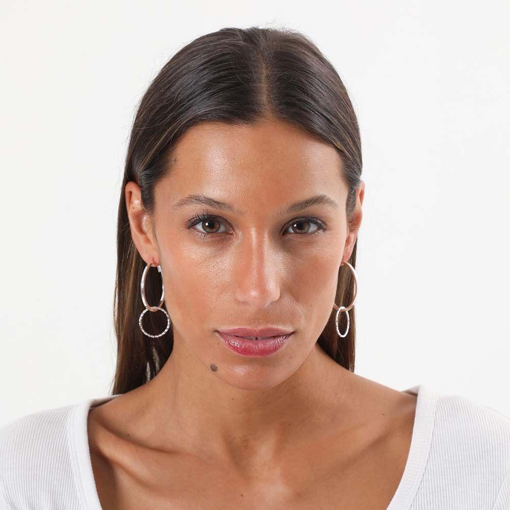 Aros Largos Plateados Essential Loop Humana-1