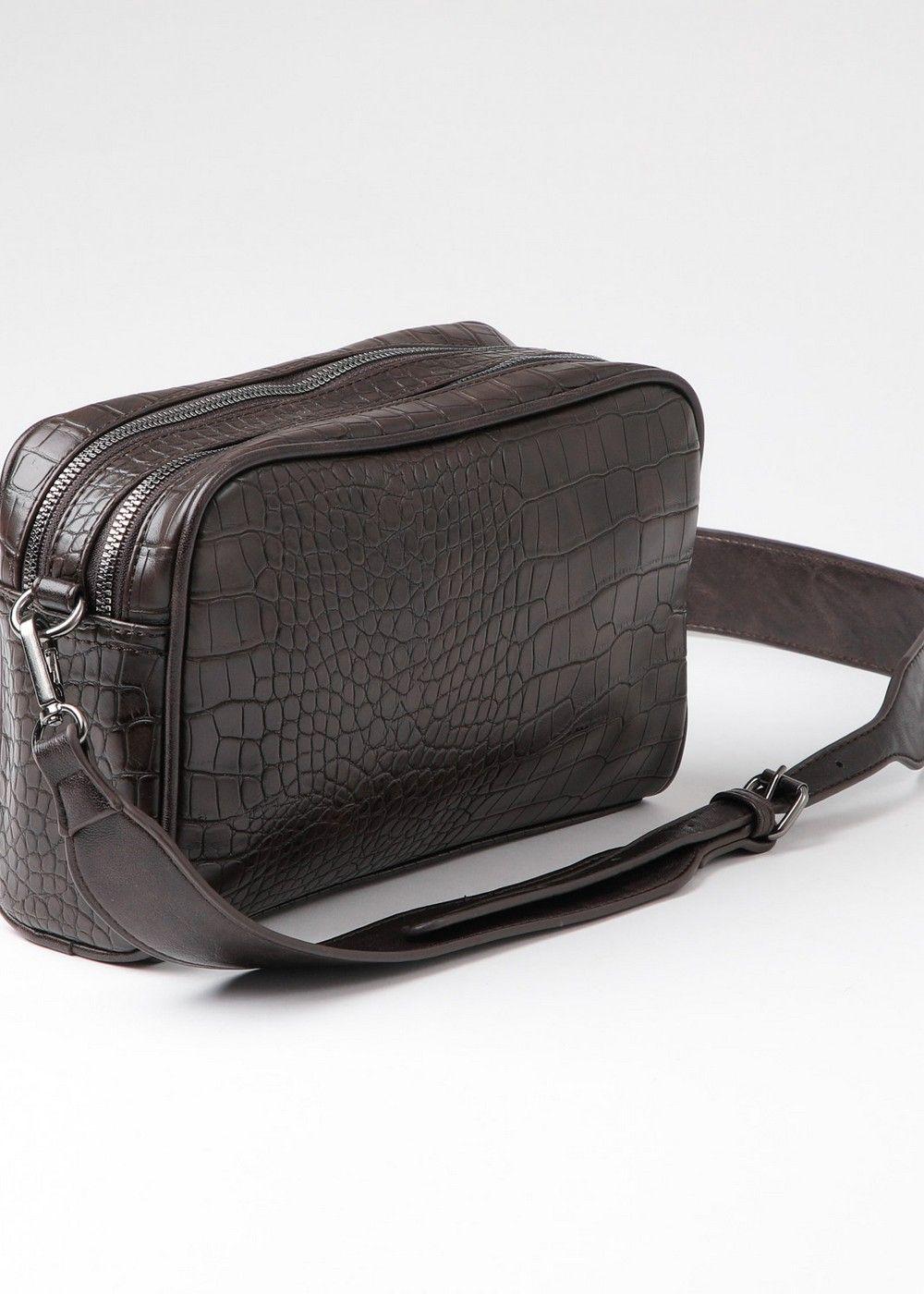 Cartera Bandolera Blanca Café Humana-2