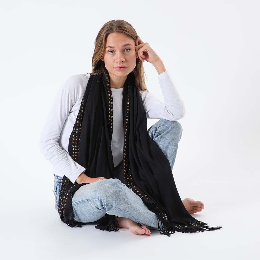 Pañuelo Liso Girona Negro Humana-2