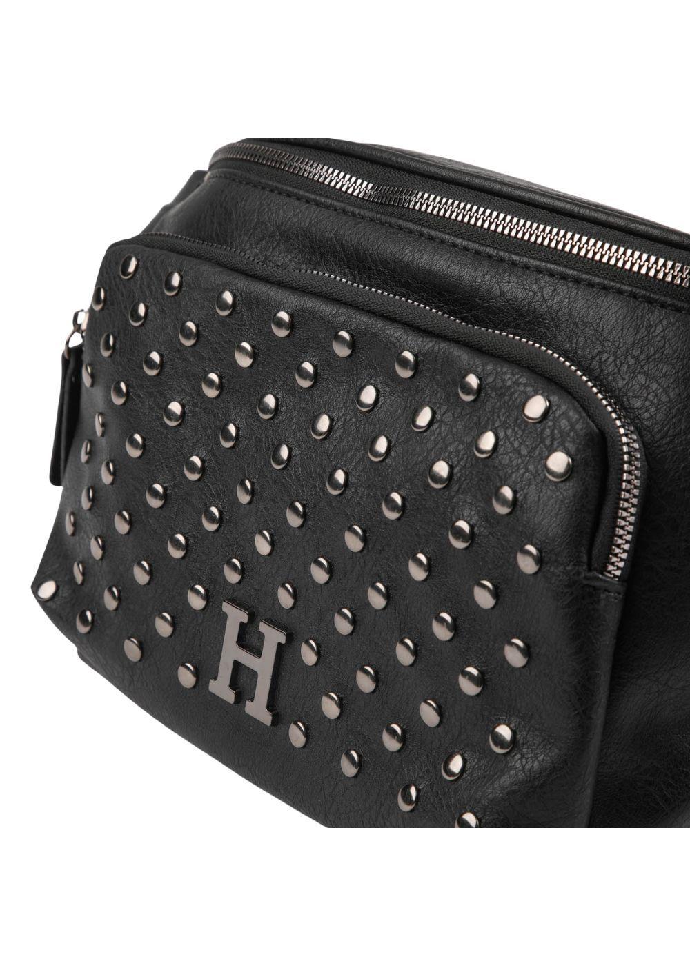 Banano Cleia Ecocuero Tachas Negro Humana-3