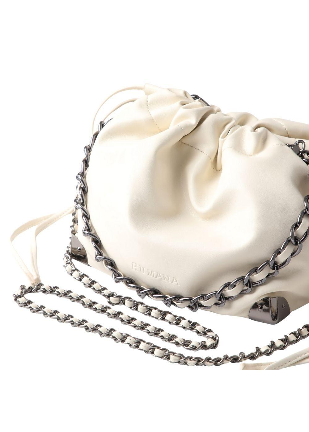 Cartera Bandolera Caty Acolchada Beige Humana-2