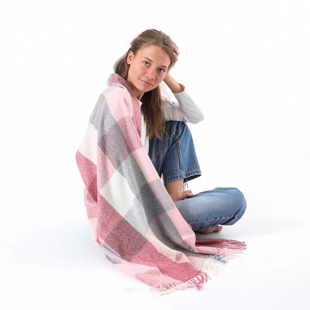 Manta Invierno Cuadrille Rosada Humana-0