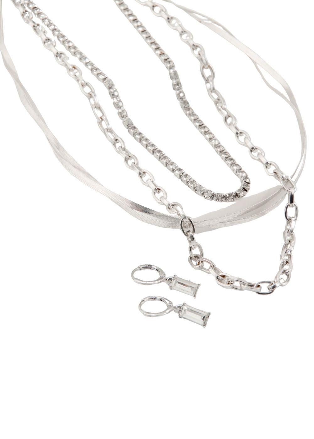Collar Set Plateado Studio Humana-0