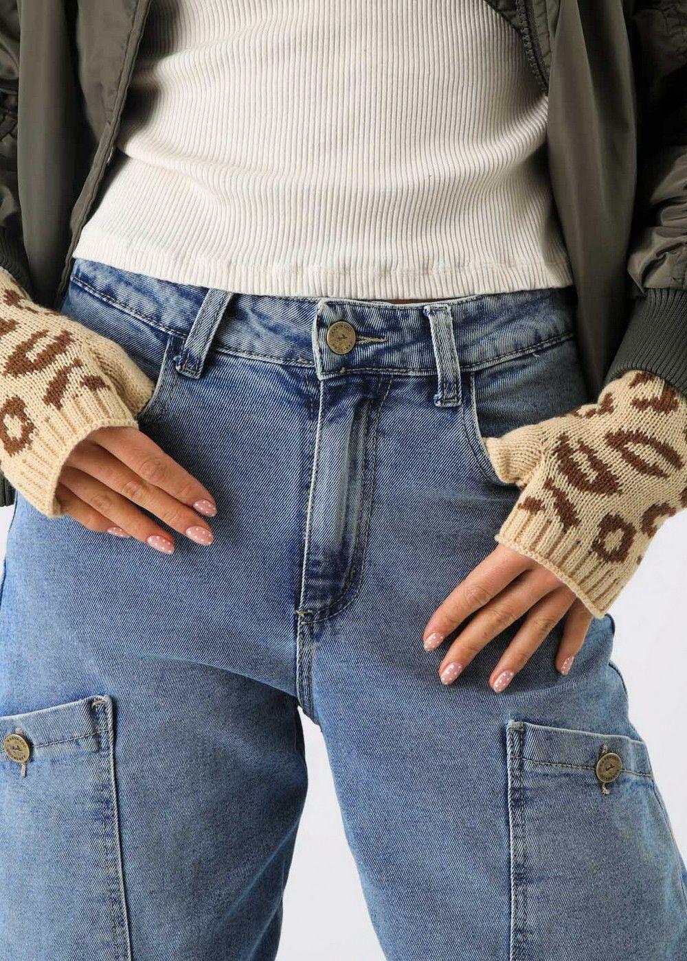 Guante Lana Saona Beige I-D-1