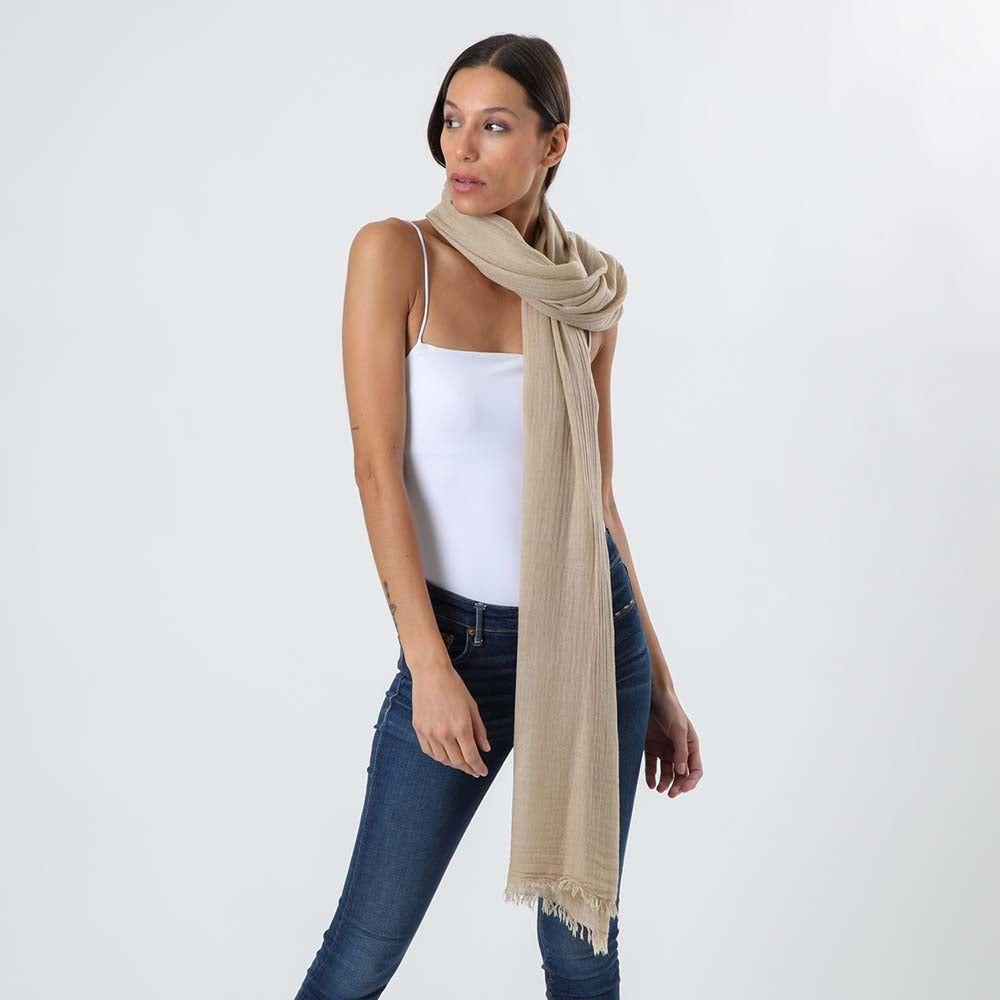 Pañuelo Liso Tea Beige Humana-2