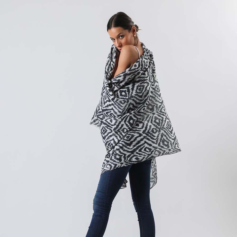 Pañuelo Estampado Luz Negro Humana-2