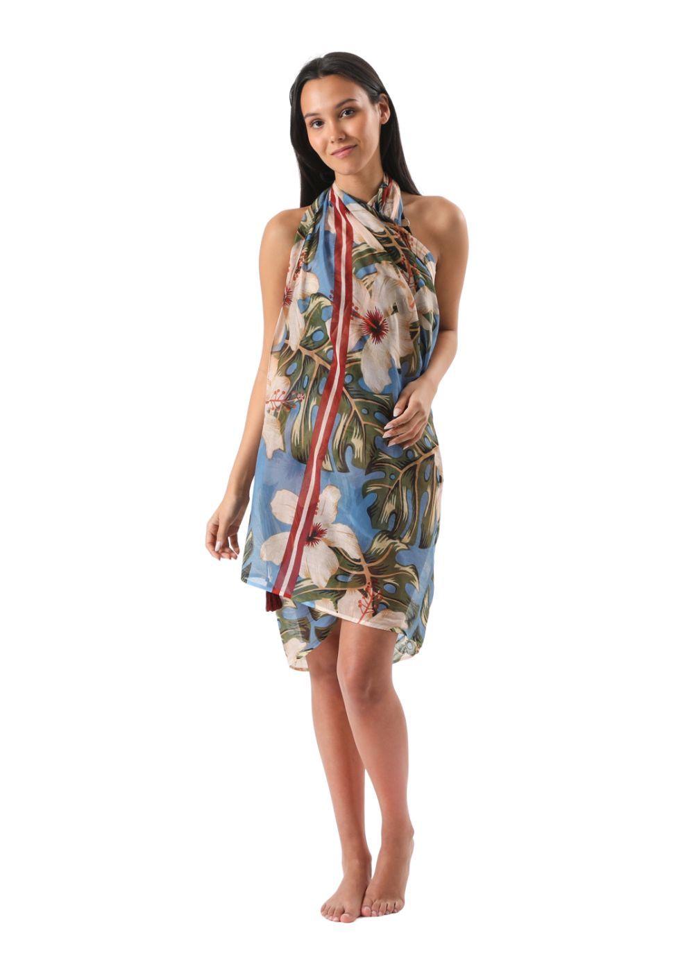 Pareo Estampado Ibiza Azul i-D-1