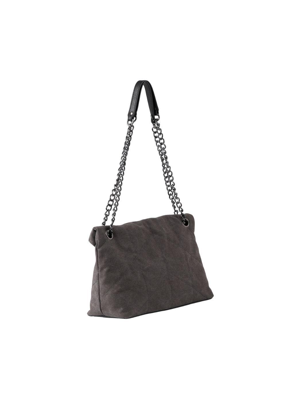 Cartera Hombro Vitta Canvas Gris Humana-2