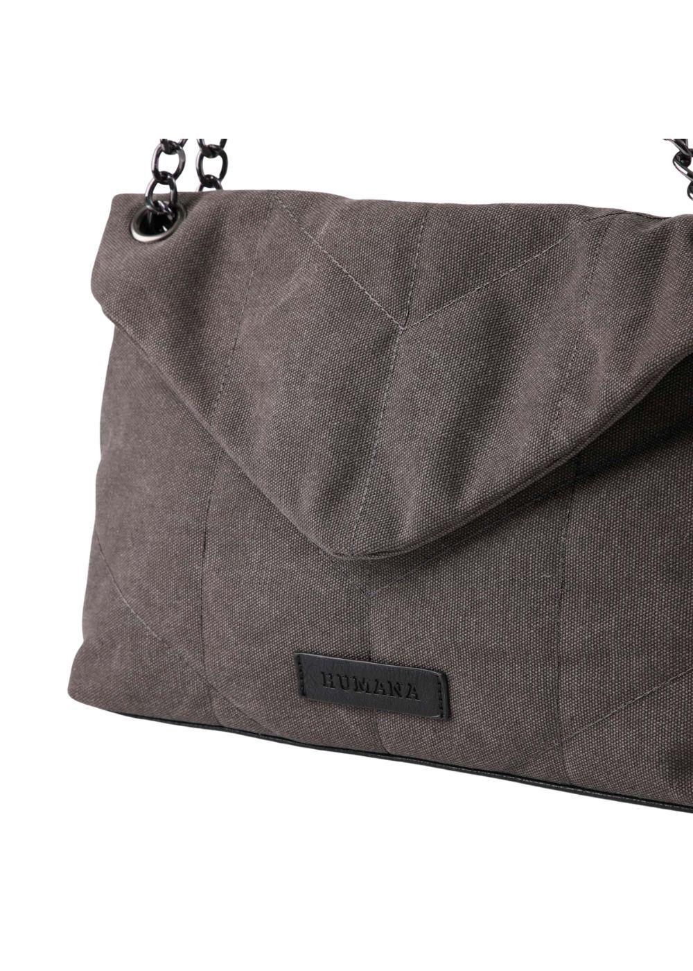 Cartera Hombro Vitta Canvas Gris Humana-3