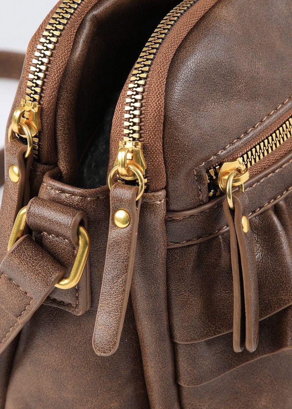 Cartera Cruzada Agata Brown Humana-2