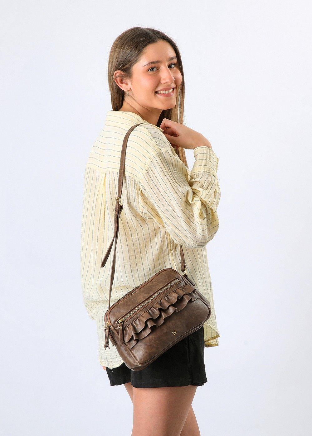 Cartera Cruzada Agata Brown Humana-3
