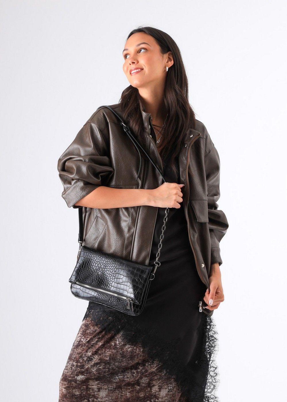 Cartera Cruzada Belen Negro Humana-4