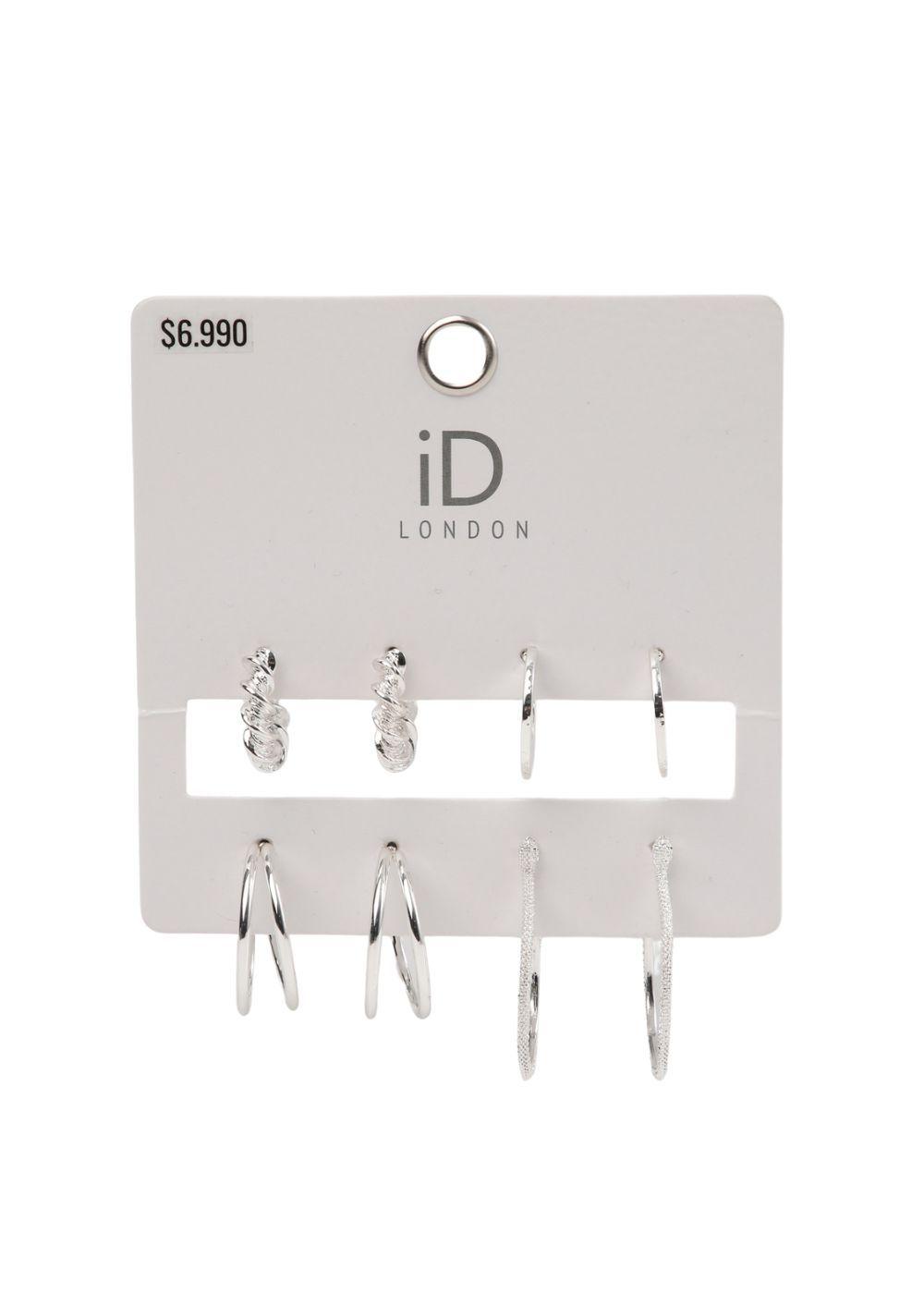 Aros Set Jessie Plateado i-D-1