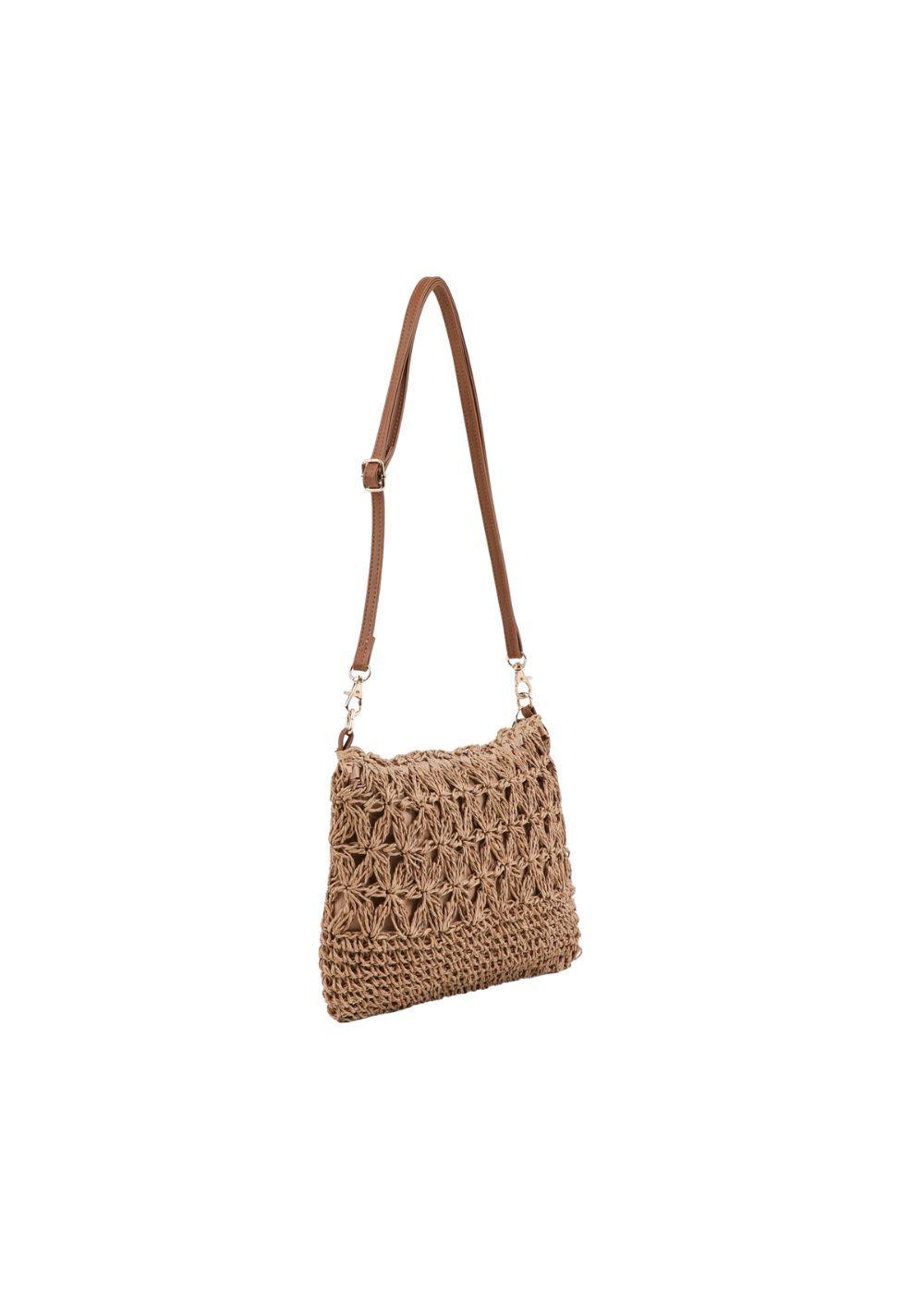 Cartera Bandolera Alma Tejida Beige Playa Humana-2