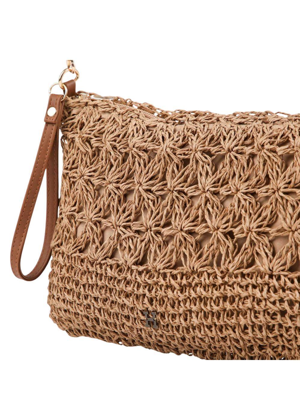 Cartera Bandolera Alma Tejida Beige Playa Humana-3