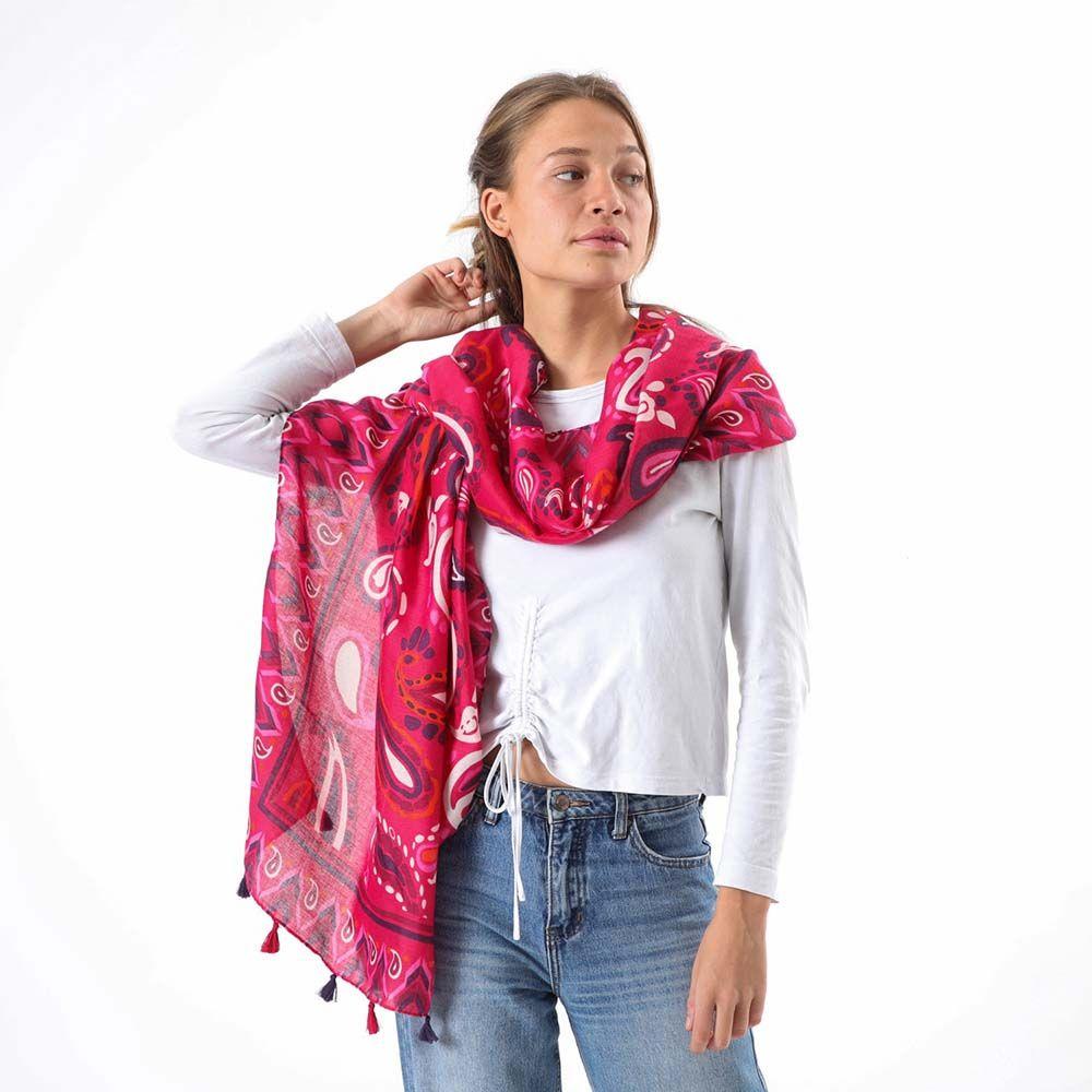 Pañuelo Estampado Valencia Rosada Humana-2